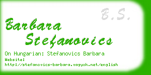 barbara stefanovics business card